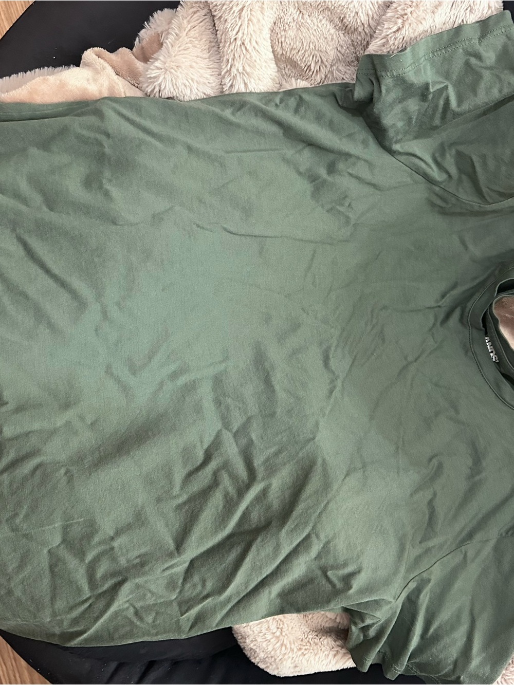 Lands' End Short Sleeve Tee in Olive